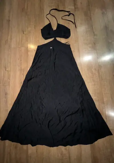 Vestido negro con diseño Umbrale talla S-M - miniatura 2