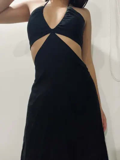 Vestido negro con diseño Umbrale talla S-M - miniatura 4