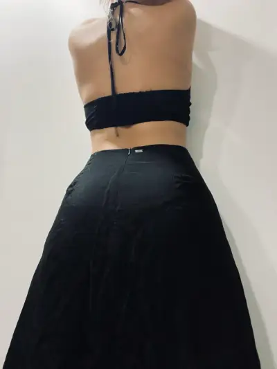 Vestido negro con diseño Umbrale talla S-M - miniatura 6