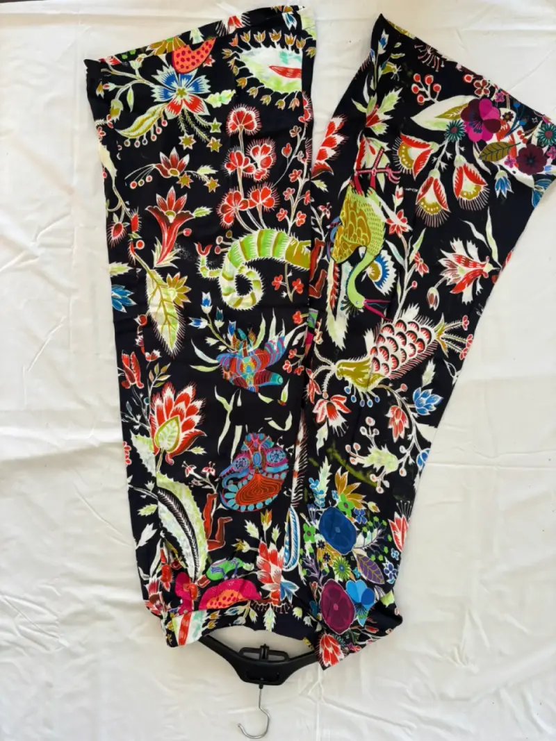 Pantalones anchos estampados florales - 1