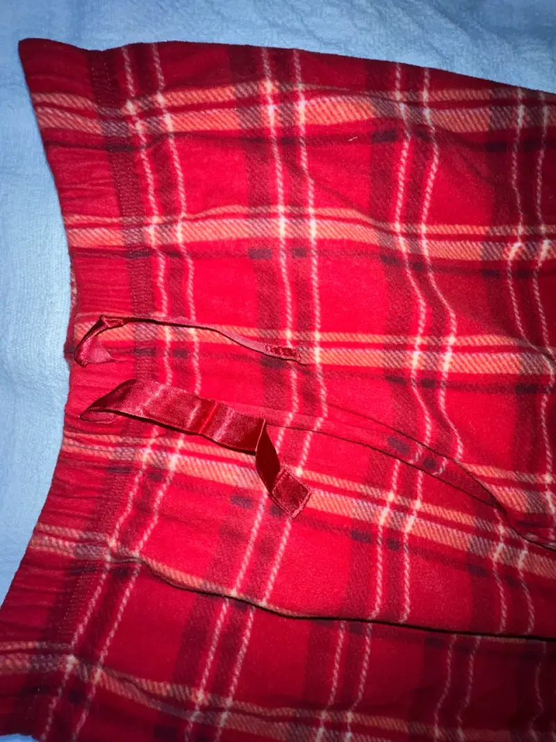 Pantalones de pijama a cuadros rojos talla M - 2
