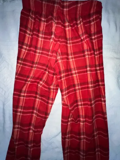 Pantalones de pijama a cuadros rojos talla M - miniatura 4