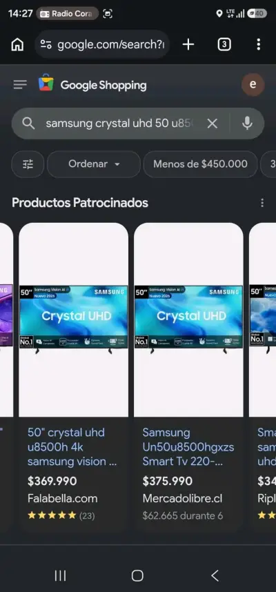 Smart Samsung Crystal 50" UHD 4K Vision AI año2026 - miniatura 2