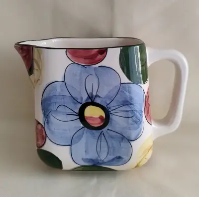 Jarra de cerámica con diseño floral San Juan - miniatura 2
