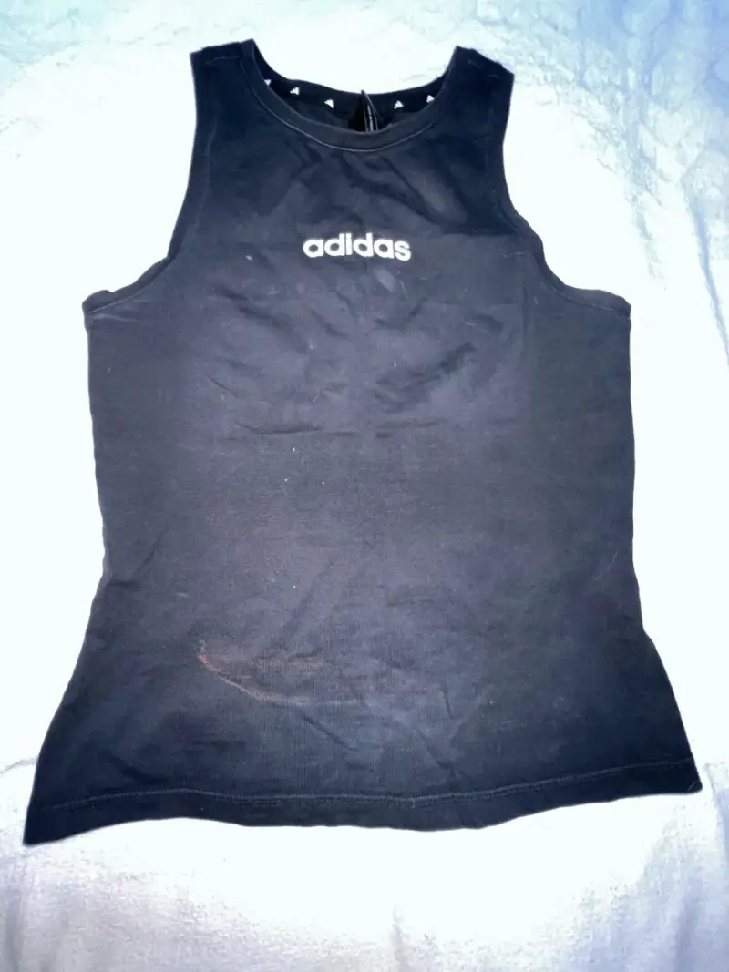 Polera sin mangas Adidas negra talla M - 1