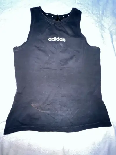Polera sin mangas Adidas negra talla M - miniatura 1