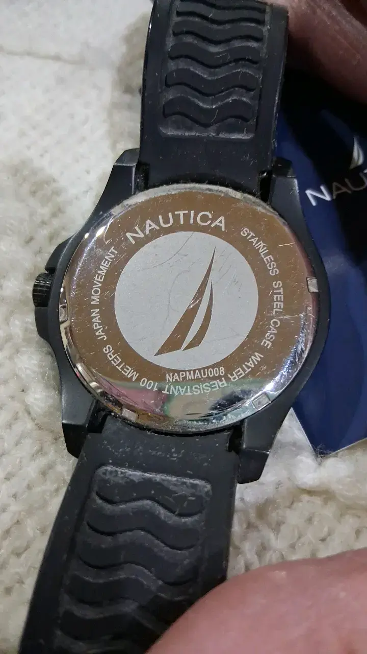 Reloj Nautica negro con detalles naranjas - 3