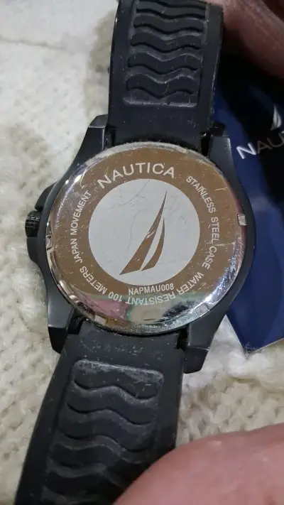 Reloj Nautica negro con detalles naranjas - miniatura 3