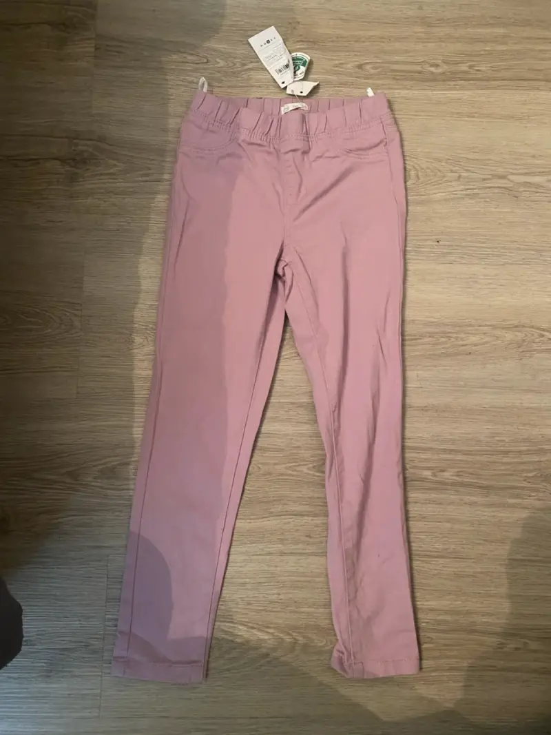 Pantalones rosados para niña con elástico