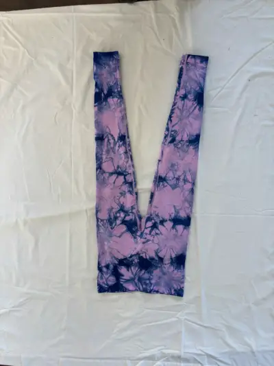 Leggings deportivos tie-dye morados - miniatura 1