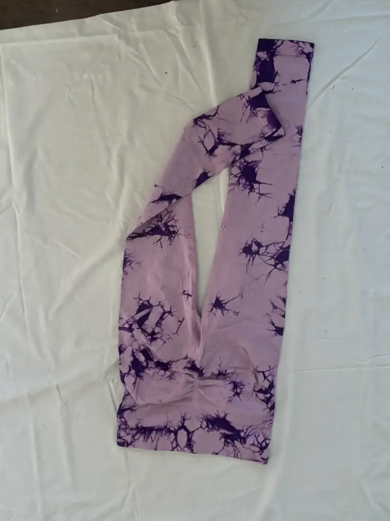 Leggings deportivos tie-dye morados - 2