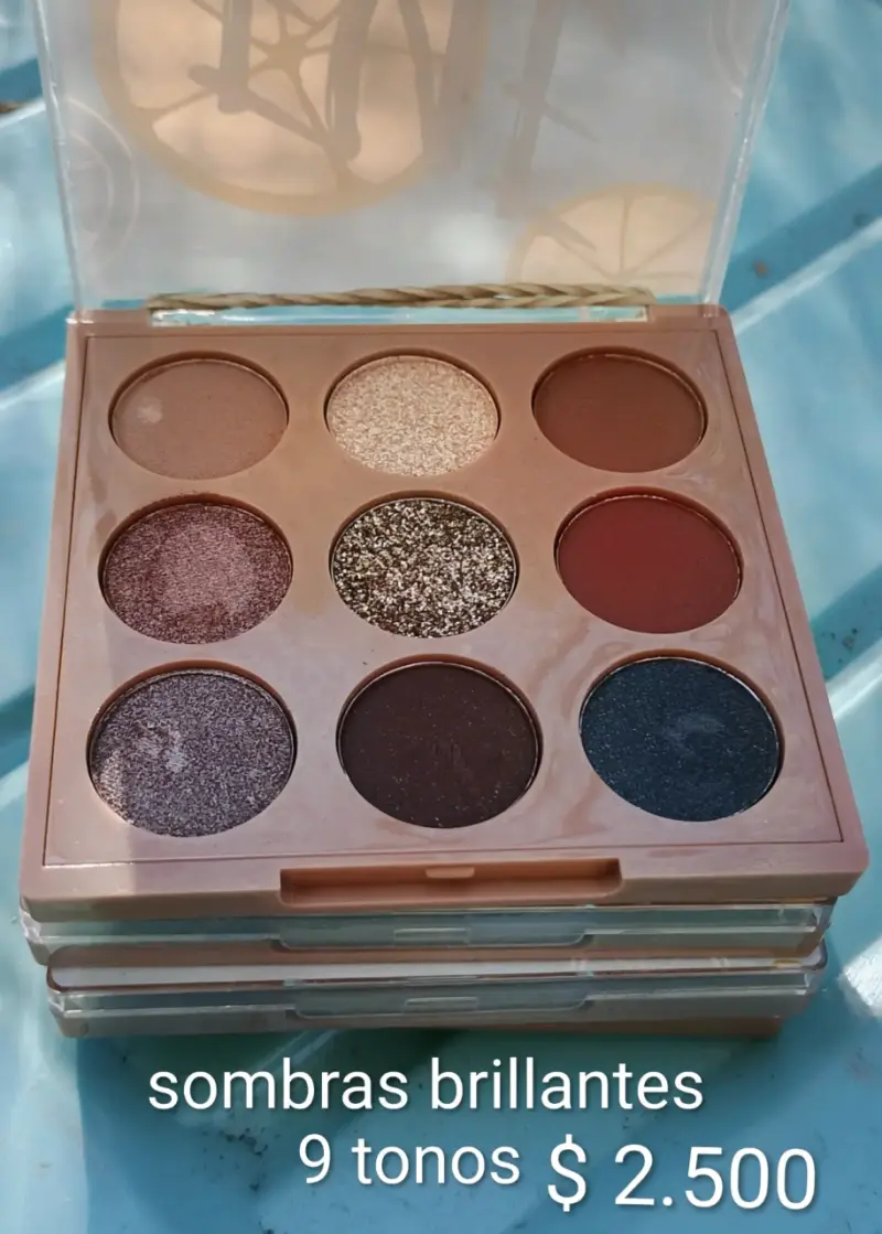 Paleta de sombras brillantes 9 tonos