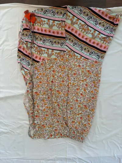 Falda bohemia floral con estampado colorido - miniatura 2