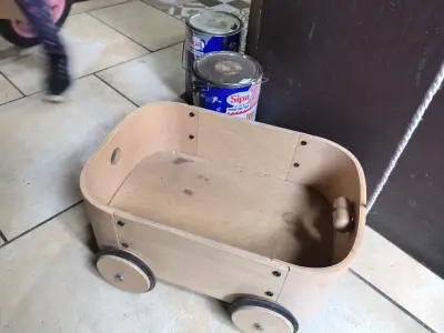 Carrito de madera para niños - miniatura 1