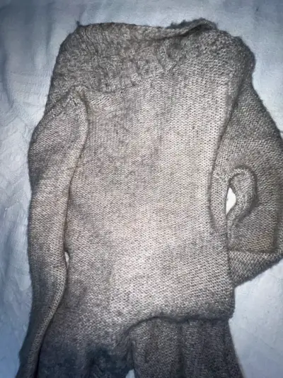 Cárdigan gris de lana con botones Umbrale - miniatura 4