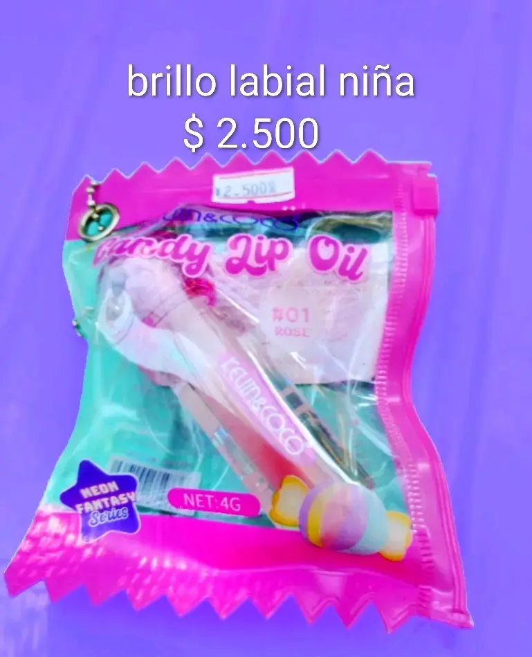 Brillo labial infantil rosa 4g