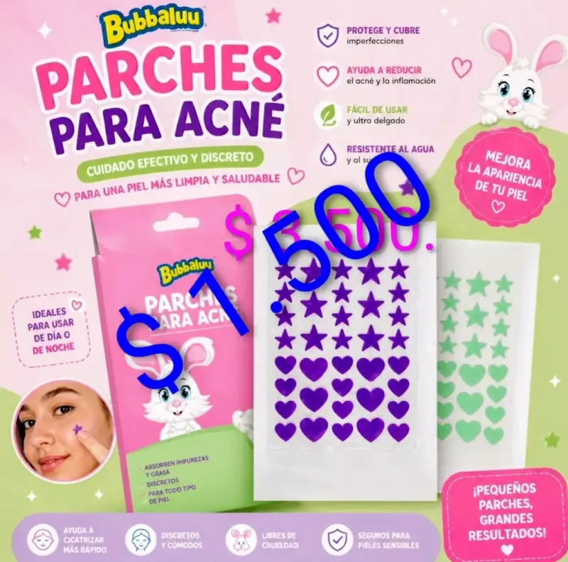Parches para acné Bubbalu efectivos y discretos