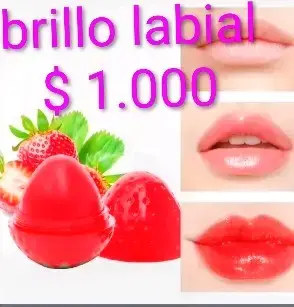 Brillo labial de fresa hidratante