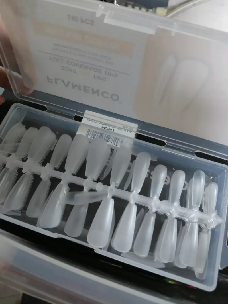 Tips de uñas gel Flamenco medium coffin - 2