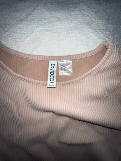 Top manga larga beige talla S - miniatura 2