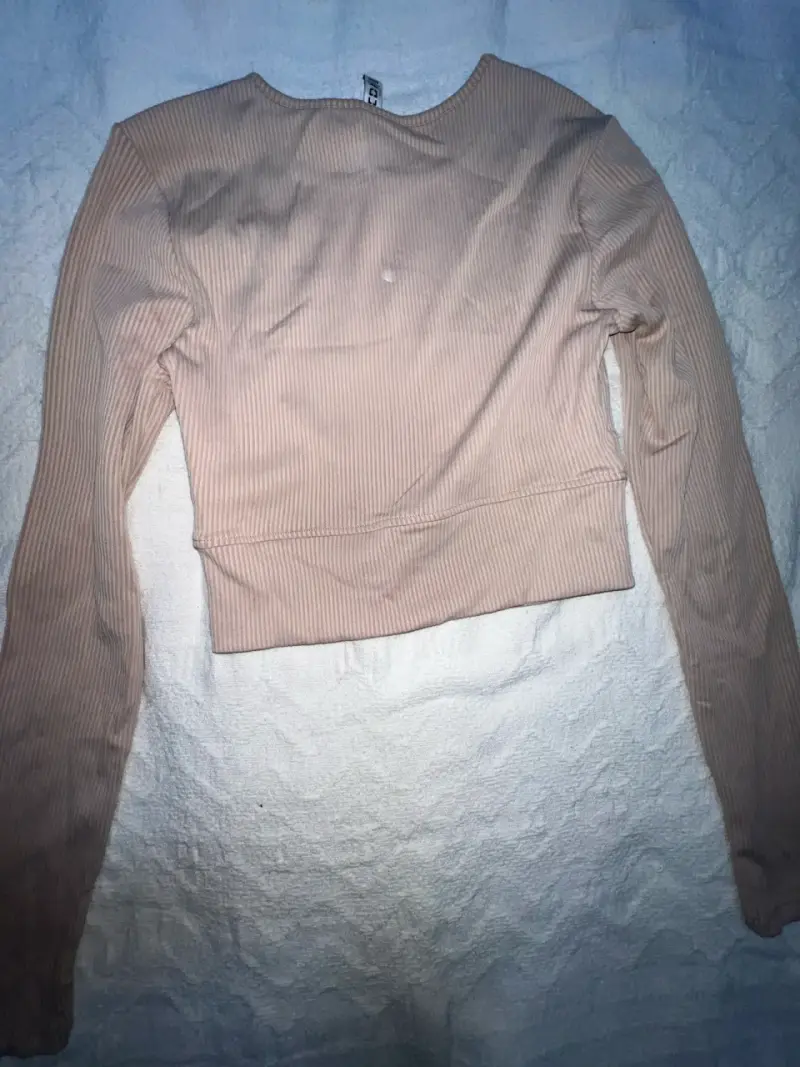 Top manga larga beige talla S - 3
