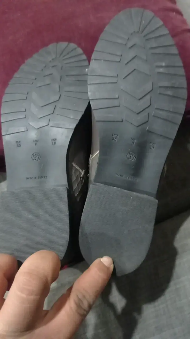 Botines de cuero marrón con tachas - 3