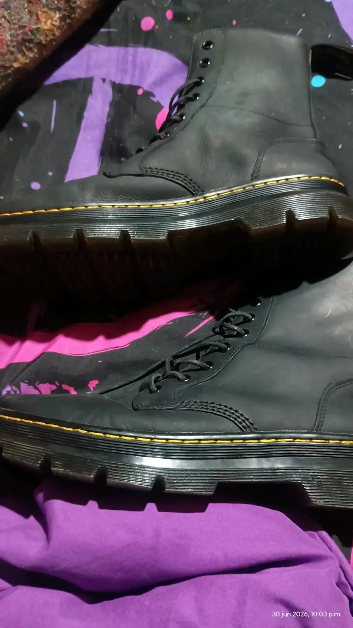 Botas negras de cuero dr Martens 43 - 3