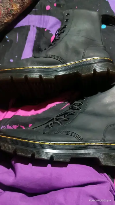 Botas negras de cuero dr Martens 43 - miniatura 3