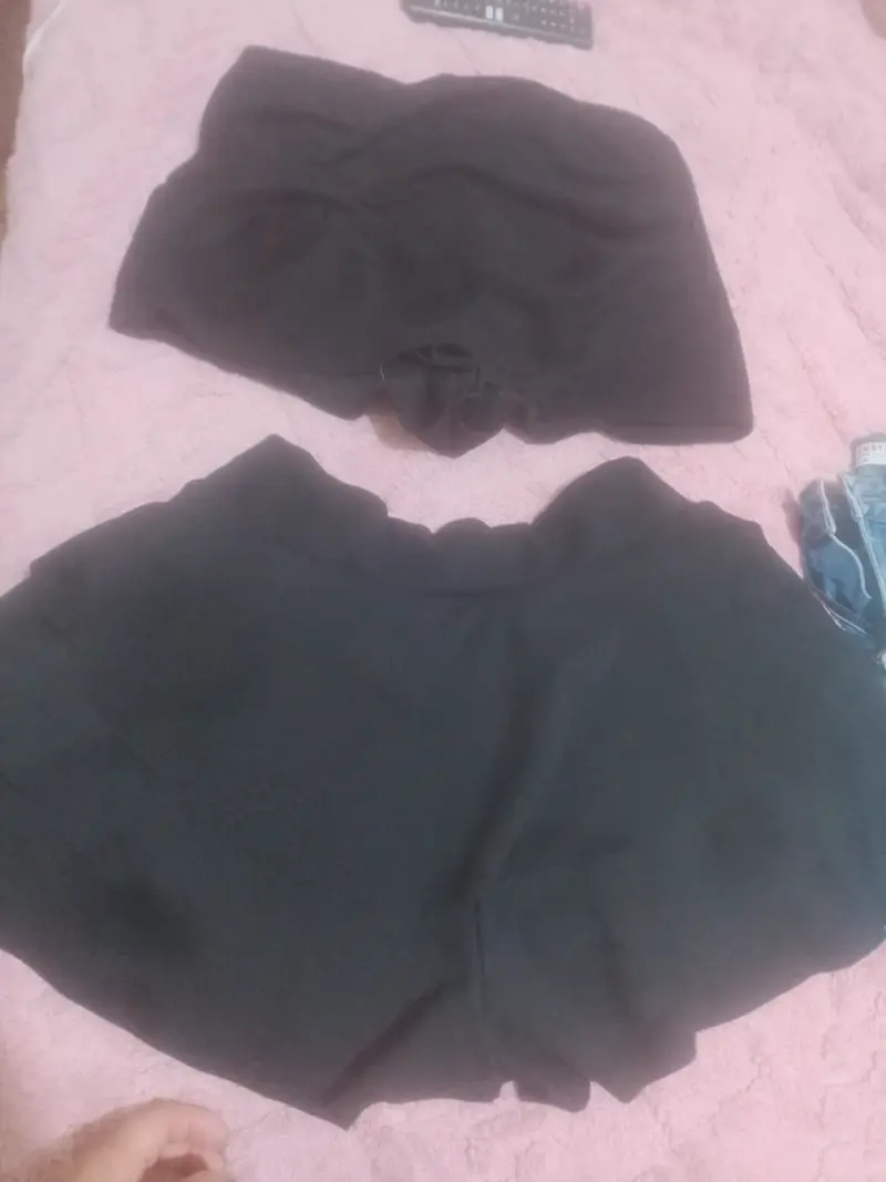 Conjunto de ropa interior negra para mujer - 1