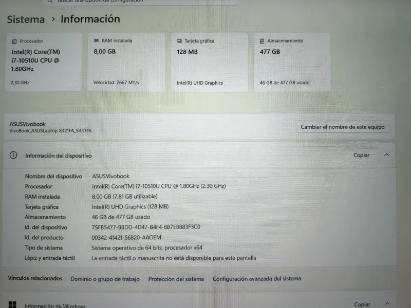 Laptop ASUS VivoBook verde en buen estado - 2