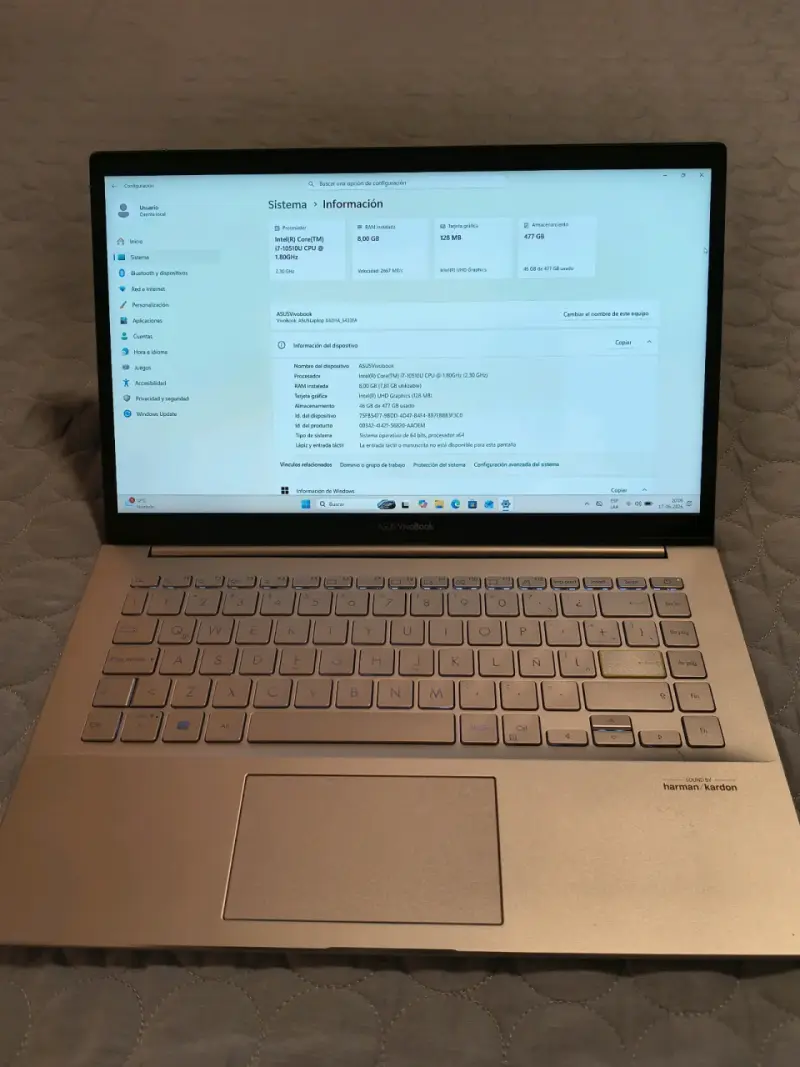 Laptop ASUS VivoBook verde en buen estado - 3