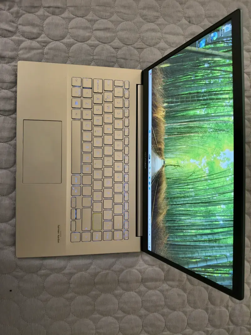 Laptop ASUS VivoBook verde en buen estado - 4