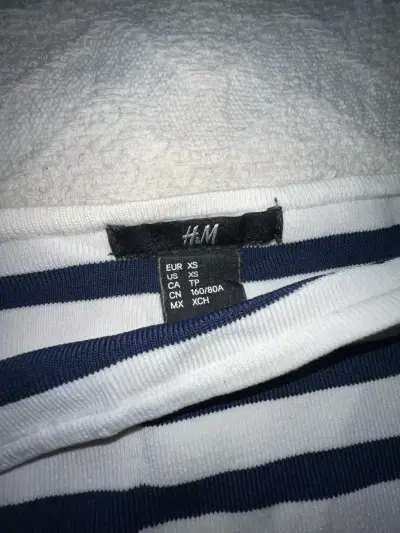 Polera a rayas blanco y azul manga larga - miniatura 2