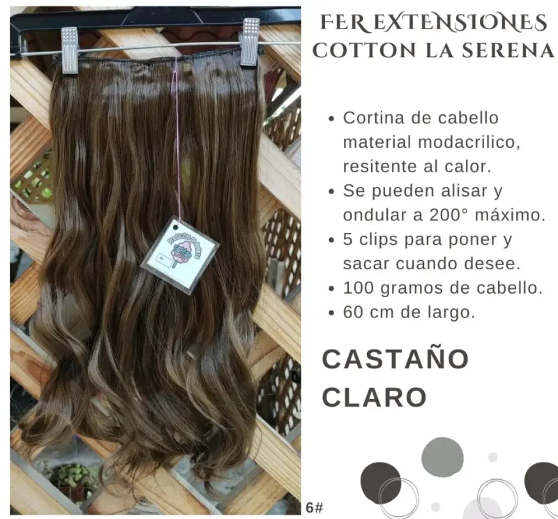 Extensiones de cabello, se pueden alisar y ondular - 3