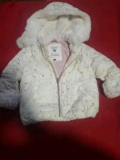 Chaqueta de bebé con capucha y estrellas - miniatura 1