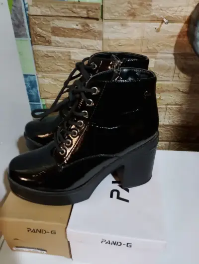 Botines negros de charol Pand-G - miniatura 2