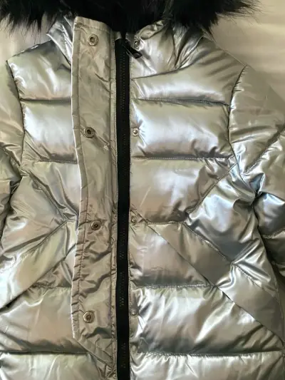 Parka plateada con capucha talla 2 - miniatura 3