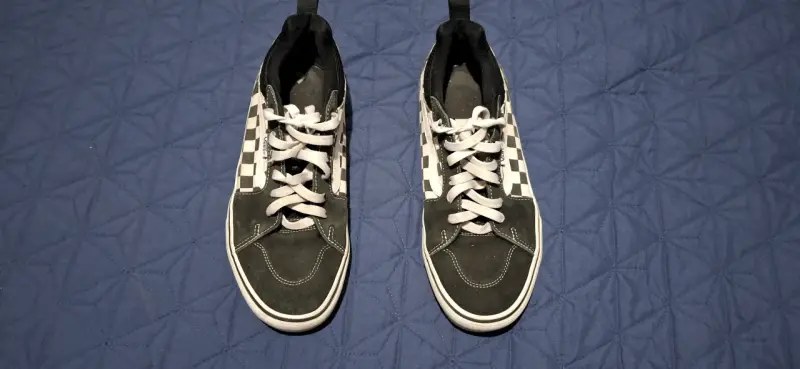 Zapatillas Vans negras a cuadros - 1