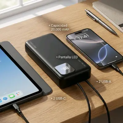 PowerBank 20000 mAh con pantalla LED - miniatura 1