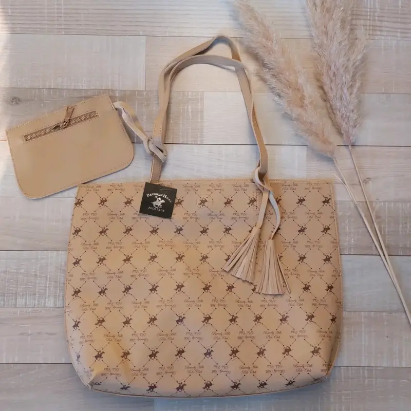 Bolso Beverly Hills Polo Club beige con monedero - 1