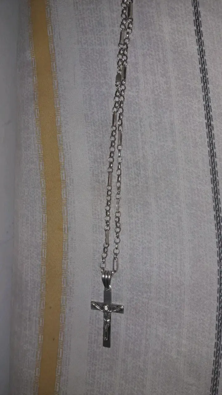 Collar de plata950 con crucifijo elegante de 970 - 2