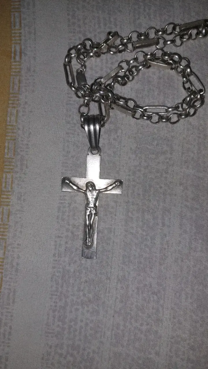 Collar de plata950 con crucifijo elegante de 970 - 4