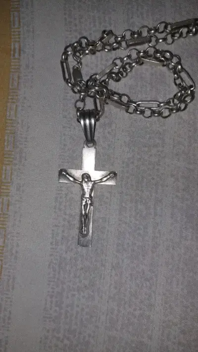 Collar de plata950  con crucifijo elegante de 970 - miniatura 4