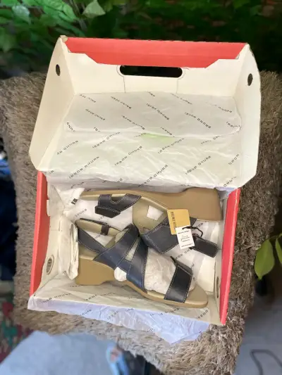 Sandalias de cuero Bruno Rossi negras - miniatura 1