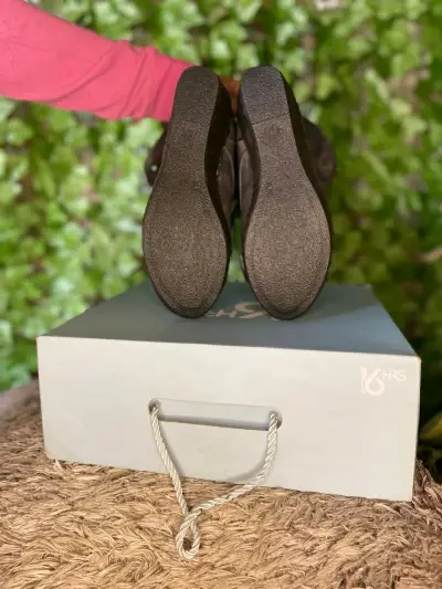 Botines de cuero gris con plataforma 16HRS - miniatura 4