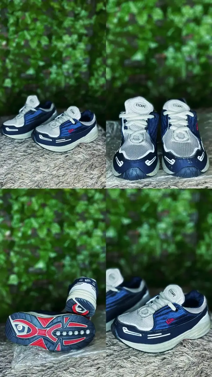 Zapatillas deportivas para niños azul y blanco - 4