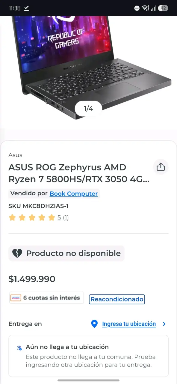 Laptop ASUS ROG Zephyrus para gaming - 2