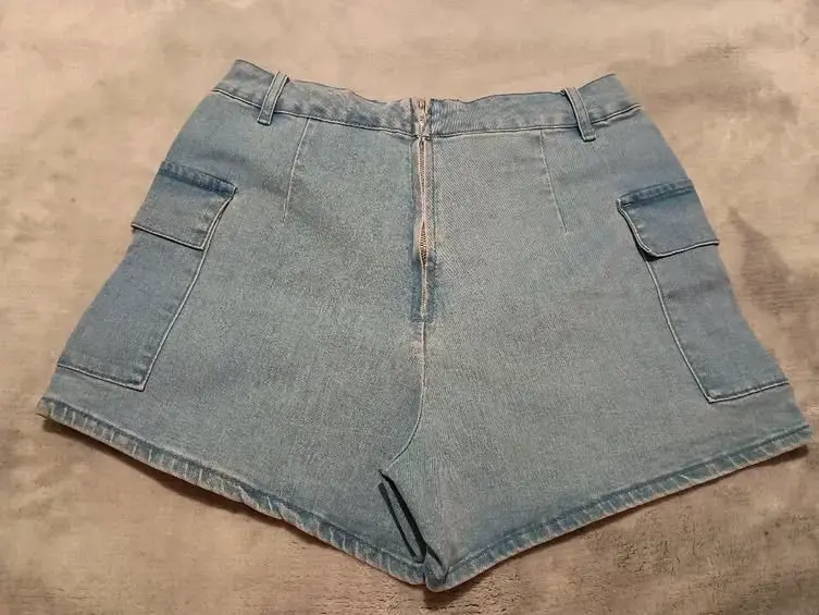 Falda pantalón de mezclilla elásticada - 2