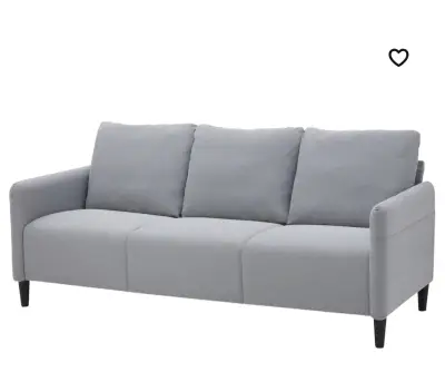 Sofá gris de tres plazas moderno - miniatura 1