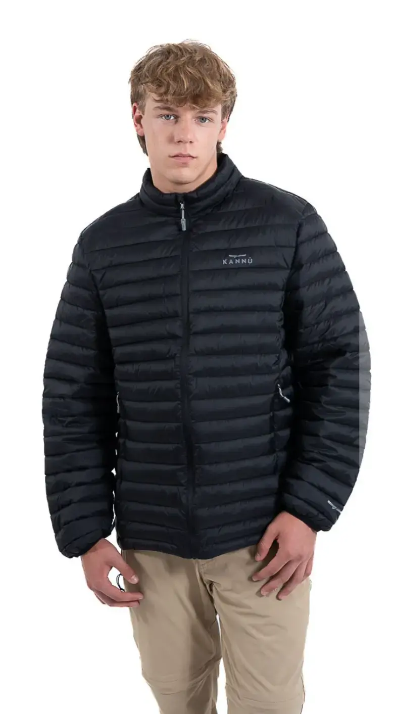 Chaqueta negra acolchada para hombre - 1